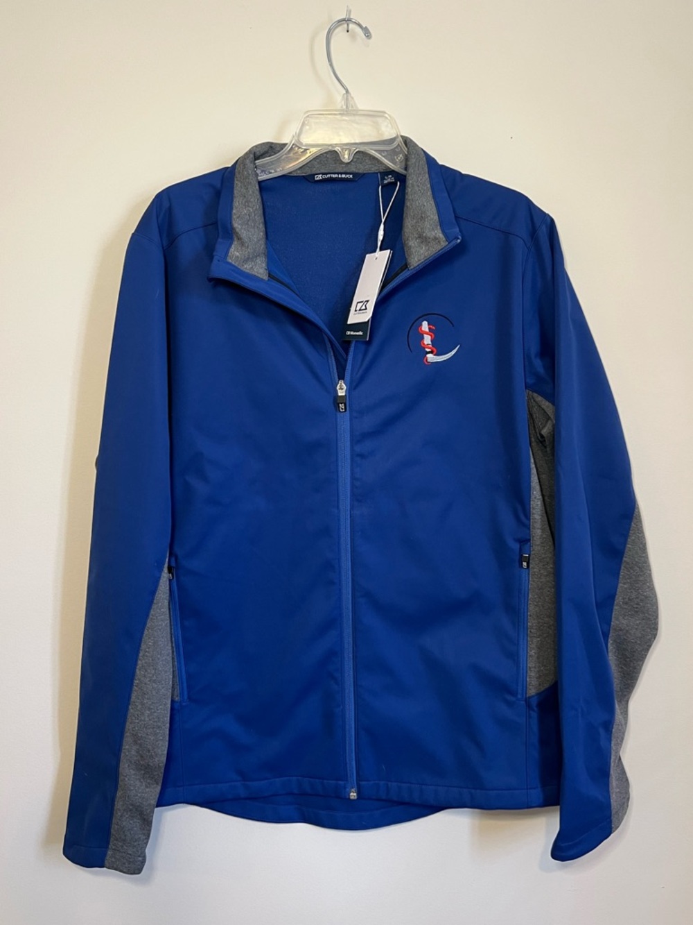 Cutter & Buck Royal Blue Golf Jacket with Gray Trim